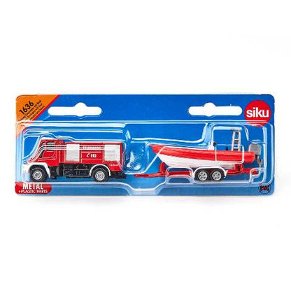 SK1636 SIKU Unimog Fire Truck with Boat