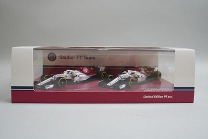 1:43 MINICHAMPS 447180916 AlfaRomeo Sauber F1 C37 Ferrari 2018 #9 #16 2cars set model cars