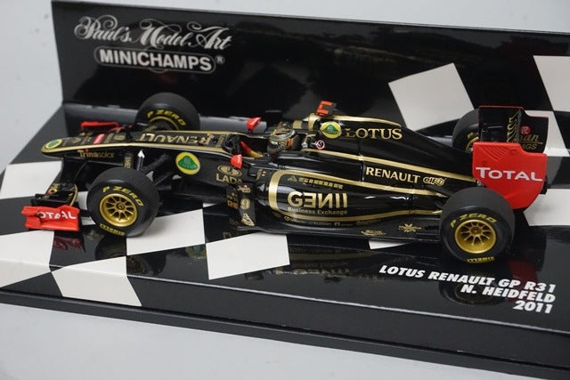 1:43 MINICHAMPS 410110009 Lotus Renault GP R31 2011 #9 N. Heidfeld
