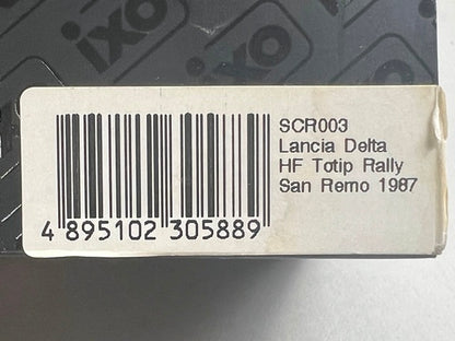 1:43 ixo SCR003 LANCIA DELTA HF 4WD TOTIP SAN REMO RALLY 1987 #11 A. Fiorio L. Pirola model car
