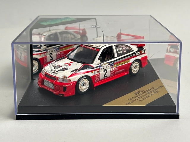 1:43 VITESSE V98151 Mitsubishi Carisma GT CORDOBA ARGENTINA Rally 1998 #2 R. Burns R. Reid model car