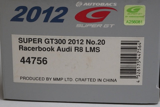 1:43 EBBRO 44756 Racerbook Audi R8 LMS SGT300 2012 #20 M. Kim Hideki Noda model car