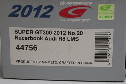1:43 EBBRO 44756 Racerbook Audi R8 LMS SGT300 2012 #20 M. Kim Hideki Noda model car