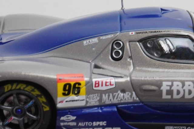 1:43 EBBRO 43810 Nova BeMac 350R Super GT300 2006 #96 Grey Blue model car