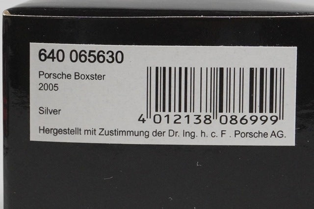 1:64 MINICHAMPS 640065630 Porsche Boxster Silver model car