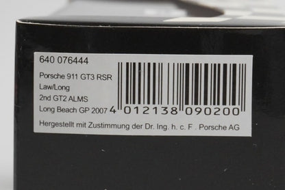 1:64 MINICHAMPS 640076444 Porsche 911 GT3 RSR ALMS 2007 #44 model car