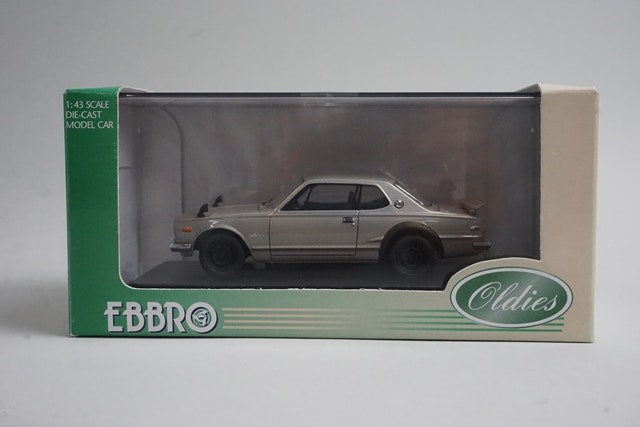 1:43 EBBRO 43172 Nissan Skyline GT-R KPGC10 1970 Silver model car