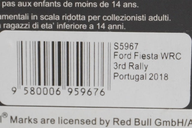1:43 Spark S5967 Ford Fiesta WRC Portugal Rally 2018 #3 model car
