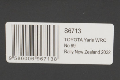 1:43 Spark S6713 Toyota GR Yaris WRC New Zealand Rally 2022 #69 model car