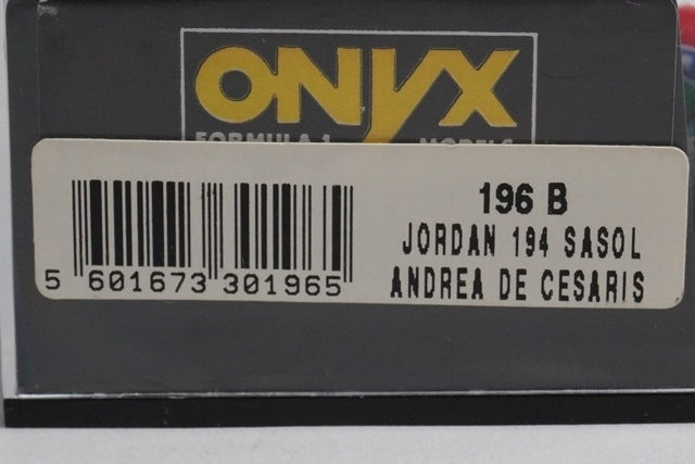 1:43 ONYX 196B Jordan 194 SASOL #15 A.D. Cesaris model car