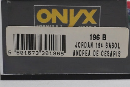 1:43 ONYX 196B Jordan 194 SASOL #15 A.D. Cesaris model car