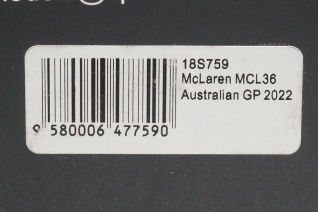 1:18 SPARK 18S759 McLaren MCL36 Australian GP 2022 #4 model car