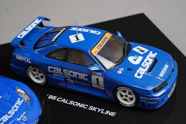 1:43 EBBRO Fuji Speedway Nissan Calsonic THANKS 100th Race Anniversary Special Set of 2 #12 #1 model car