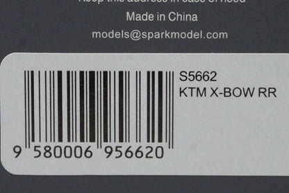 1:43 SPARK S5662 KTM X BOW RR model car