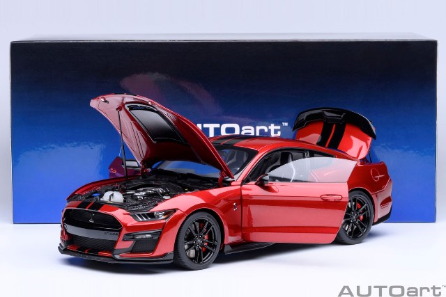 [ Pre-order ] 73098 AUTOart 1:18 Ford Mustang Shelby GT500 (Red with Black Stripes)
