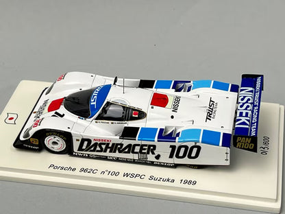 1:43 Spark SJ025 Porsche 962C WSPC Suzuka 1989 #100 G.Fouche S.Andsker model car