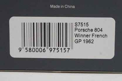 1:43 SPARK S7515 Porsche 804 French GP Winner 1962 #30 D. Gurney model car