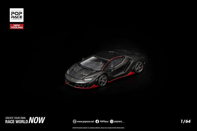 [ Pre-order ] PR640436 POP RACE 1:64 Lamborghini Centenario CARBON RED