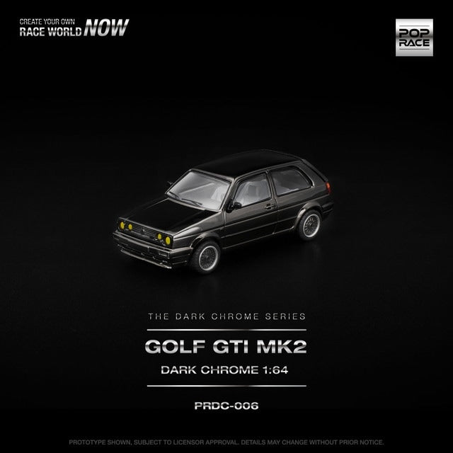 [ Pre-order ] PRDC006 POP RACE 1:64 Golf GTI MK2 Dark Chrome