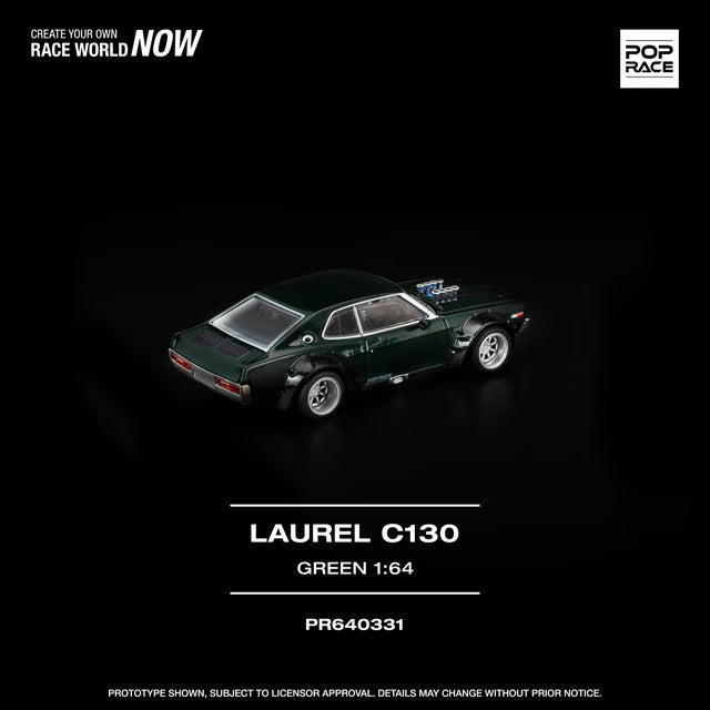 [ Pre-order ] PR640331 POP RACE 1:64 Nissan LAUREL C130 Green