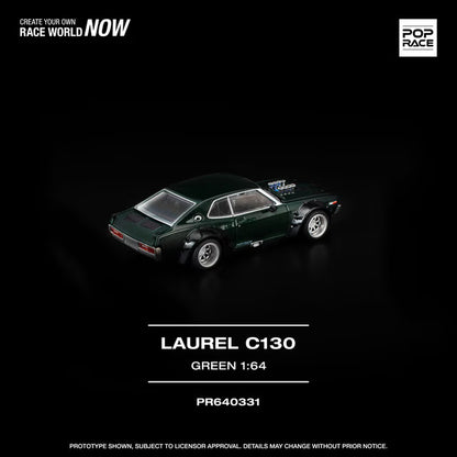 [ Pre-order ] PR640331 POP RACE 1:64 Nissan LAUREL C130 Green