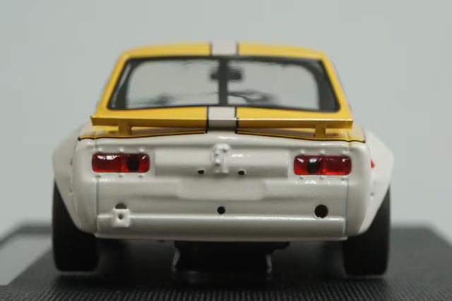 1:43 EBBRO 44140 Nissan Skyline GT-R KPGC10 Racing Fuji 1972 #17 Yellow White model car