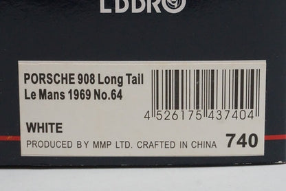 1:43 EBBRO 43740 Porsche 908 Longtail Le Mans 1969 #64 White