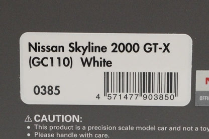 1:43 ignition model IG0385 Nissan Skyline 2000 GT-X (GC110) White