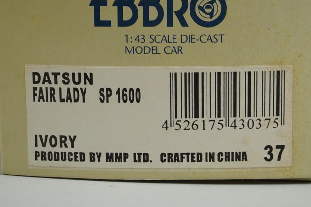 1:43 EBBRO 43037 Nissan Datsun Fairlady SP1600 Ivory