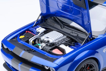 [ Pre-order ] 71763 AUTOart 1:18 Dodge Challenger SRT Jailbreak 2022 (Metallic Blue with Carbon Black Stripes <INDIGO BLUE>)