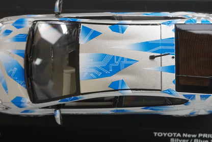 1:43 KYOSHO JC61003PG J Collection Custom Toyota New Prius Plug-in Silver/Blue