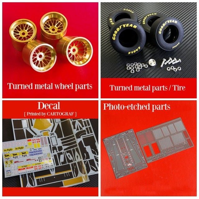 K852 Model Factory Hiro 1:12 Fulldetail Kit 412T2 1995 Rd.6 Canadian GP Winner #27 Jean Alesi / #28 Gerhard Berger