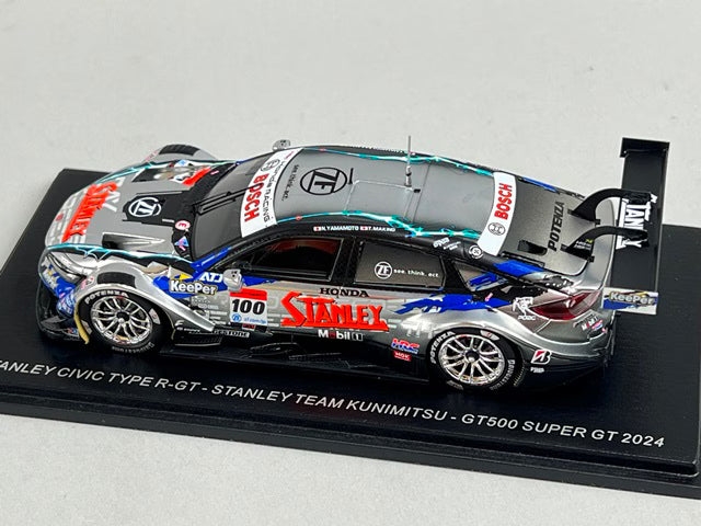 1:43 Spark SGT164 Stanley Civic Type R-GT Team Kunimitsu GT500 Super GT 2024 #100 Naoki Yamamoto / Tadasuke Makino