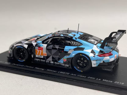 1:43 Spark S7039 Porsche 911 RSR Dempsey Proton Racing LMGTE Am class Le Mans 24 Hours Winner 2018 #77
