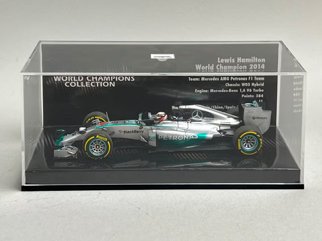 1:43 MINICHAMPS 436140044 Mercedes AMG Petronas F1 Team W05 L. Hamilton 2014 World Champion #44