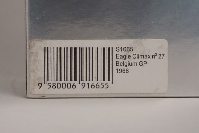 1:43 Spark S1665 Eagle Climax F1 Belgium GP 1966 #27 D. Gurney