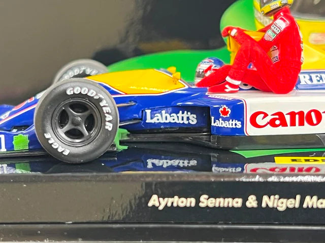 1:43 MINICHAMPS 540914305 Williams Renault FW14 Ride On Senna N.Mansell British GP 1991 #5 ASC No.27