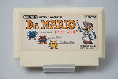 FC Famicom Dr. Mario with box and manual, Nintendo Entertainment System (NES) Game software Japan ver.