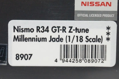 1:18 HPI 8907 Nissan NISMO R34 GT-R Z Tune Millennium Jade model car