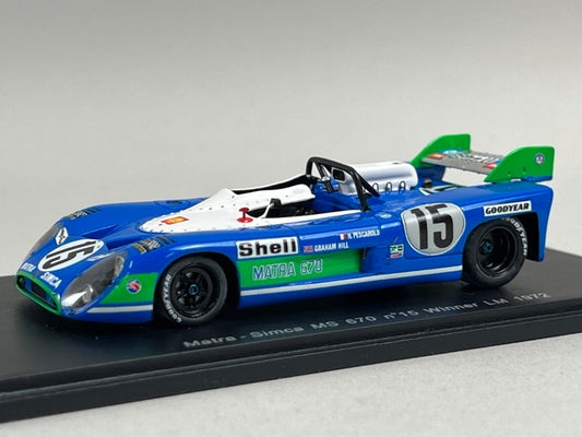 1:43 Spark 43LM72 Matra-Simca MS670 Le Mans 24H Winner 1972 #15 H. Pescarolo / G. Hill