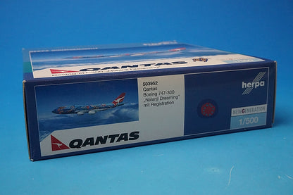 1:500 B747-300 Qantas Narangi Dreaming VH-EBU 503952 Herpa