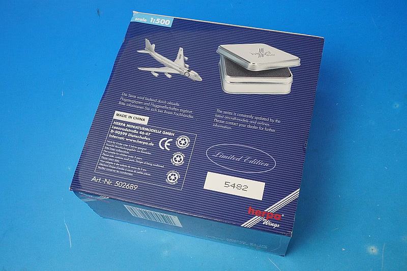 1:500 B747-200 Alitalia Bvlgari Paint I-DEMS 502689 Herpa