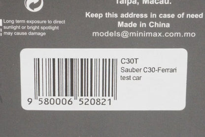 1:43 SPARK C30T Sauber C30 Ferrari test car Kamui Kobayashi
