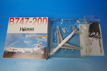 1:400 B747-200 JALways Reso'cha Purple JA8111 55190 Dragon airplane model