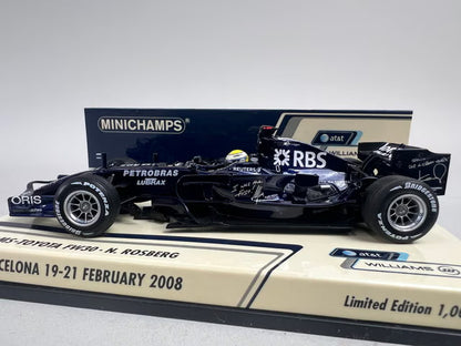 1:43 MINICHAMPS 400080207 AT&T Williams Toyota FW30 Test Barcelona N. Rosberg 2008 #7