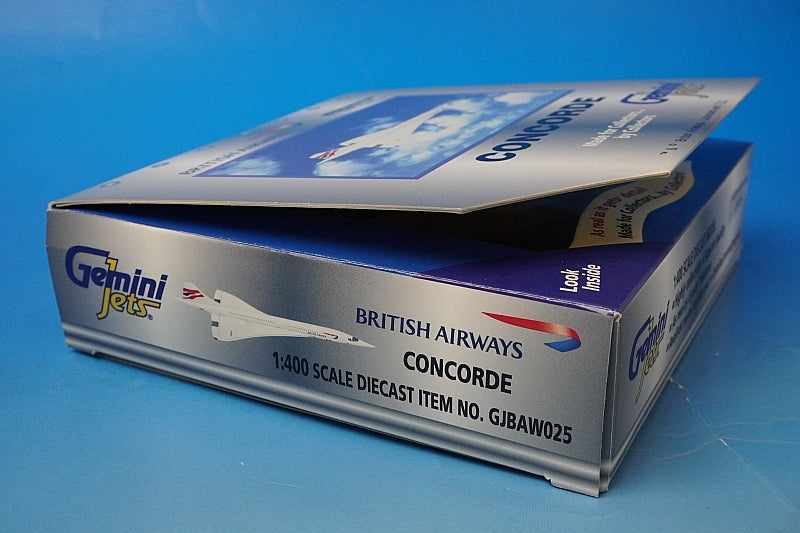 1:400 Concord British G-BOAC GJBAW025 Gemini airplane model