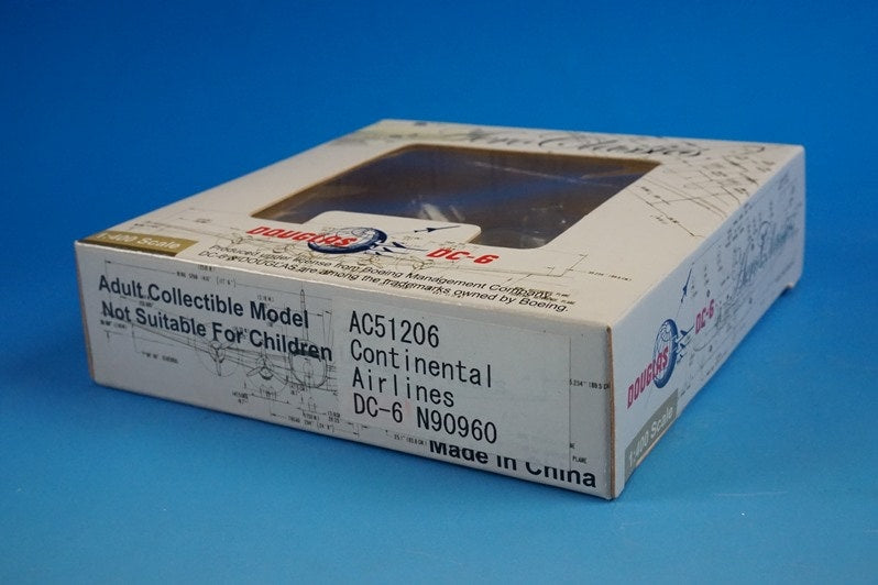 1:400 DC-6 Continental N90960 AC51206 Aero Classics airplane model