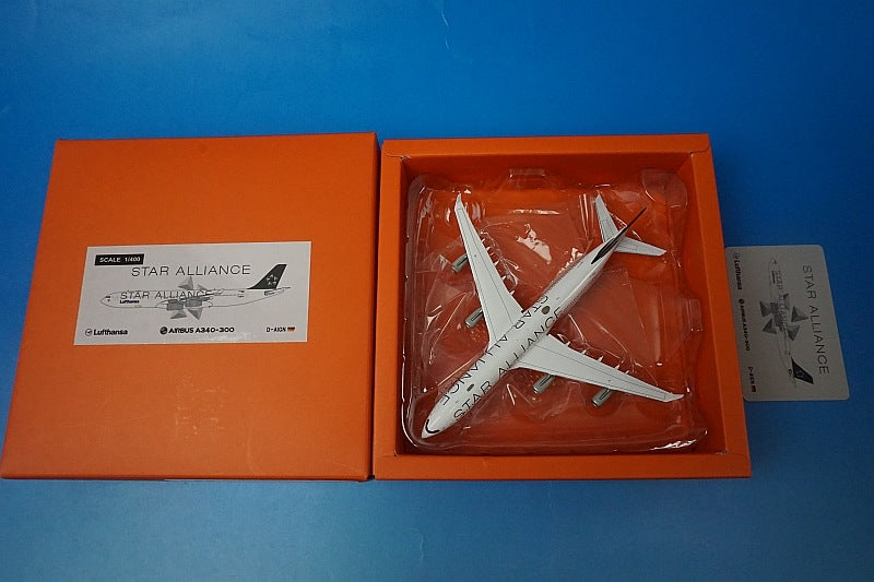 1:400 A340-300 Lufthansa Star Alliance D-AIGN EW4343001 JC Wings airplane model