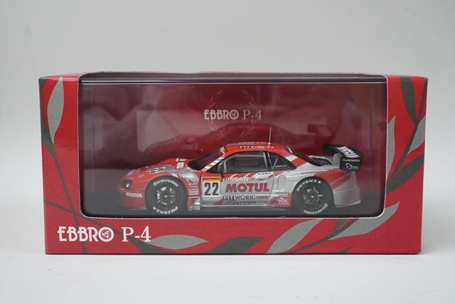 1:43 EBBRO P413 MOTUL Pitwork Skyline GT-R JGTC 2003 #22 Red/Silver model car