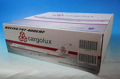 1:200 B747-400ERF Cargolux Retro Livery INTERACTIVE SERIES LX-NCL XX20051C JC Wings airplane model
